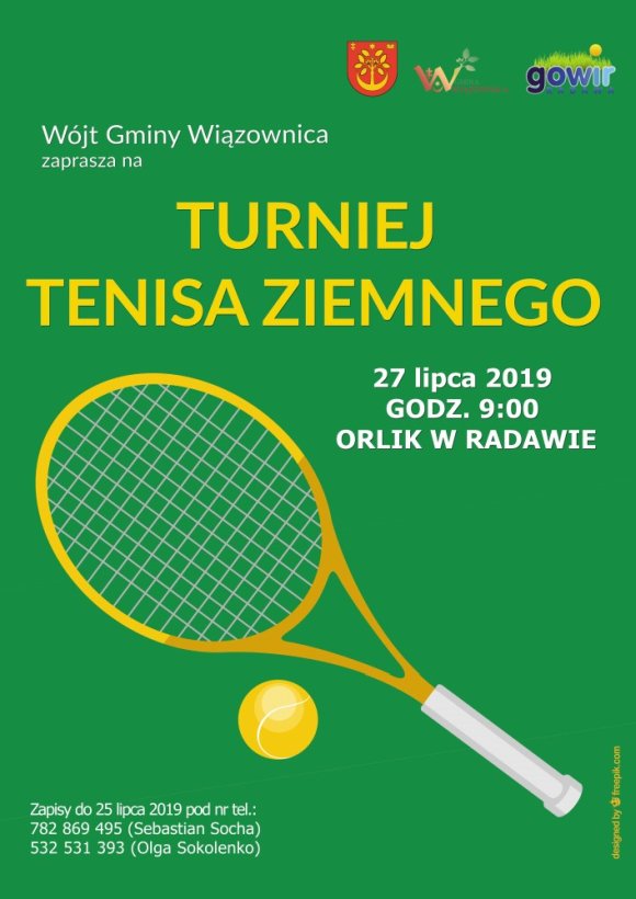 Turniej Tenisa Ziemnego 2019 - plakat