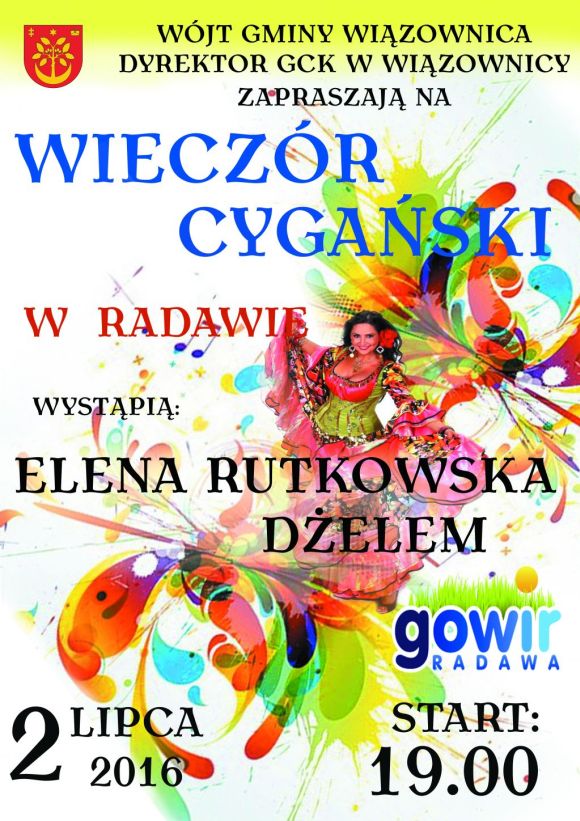 Wieczór Cygański 2016 w Radawie - plakat