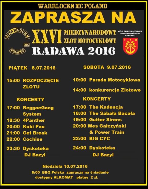 XXVI Międzynarodowy Zlot Motocyklowy w Radawie
