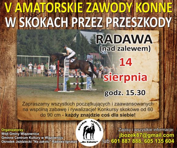 V Amatorskie Zawody Konne w Skokach przez Przeszkody