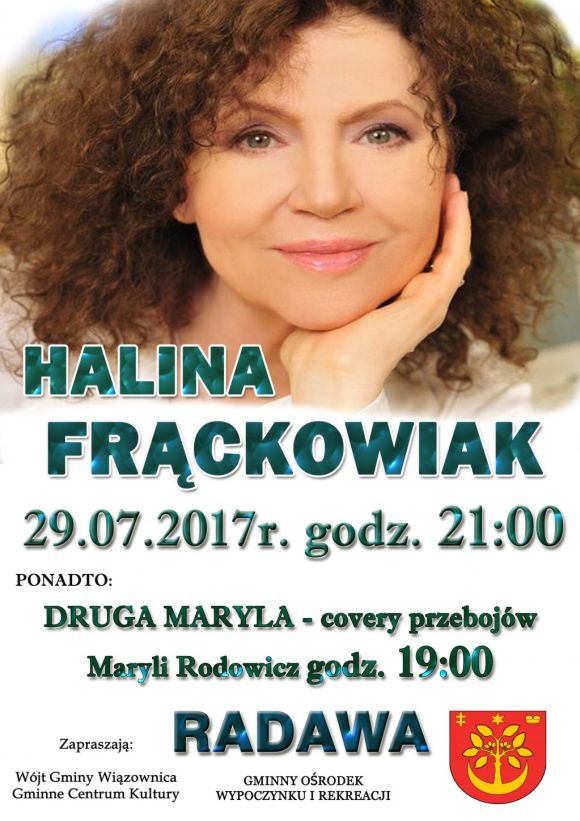 Wieczór z Haliną Frąckowiak - plakat
