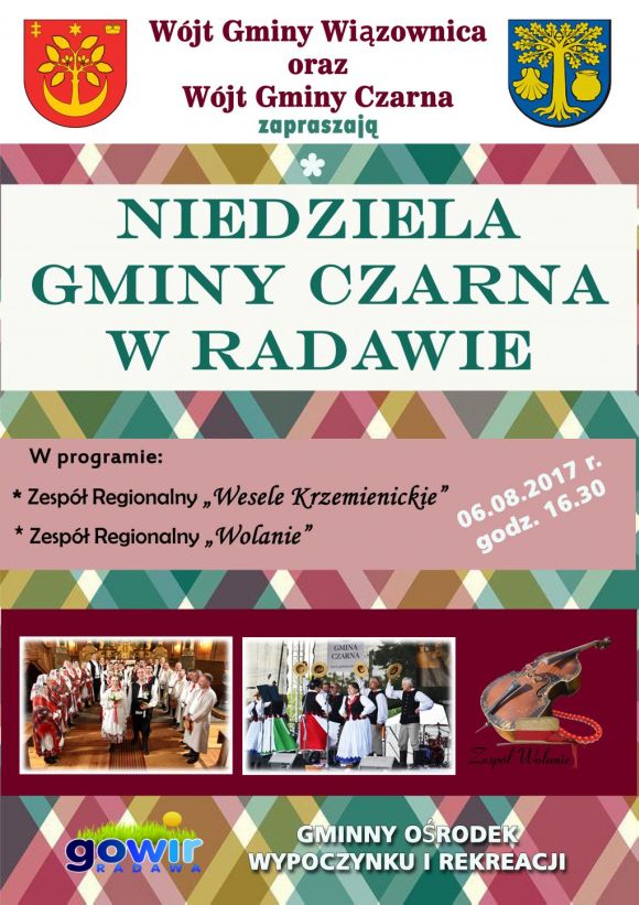 Niedziela Gminy Czarna w Radawie - plakat