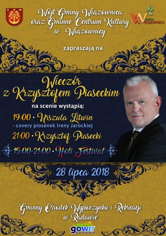 Wieczór z Krzysztofem Piaseckim - Radawa 2018 - plakat
