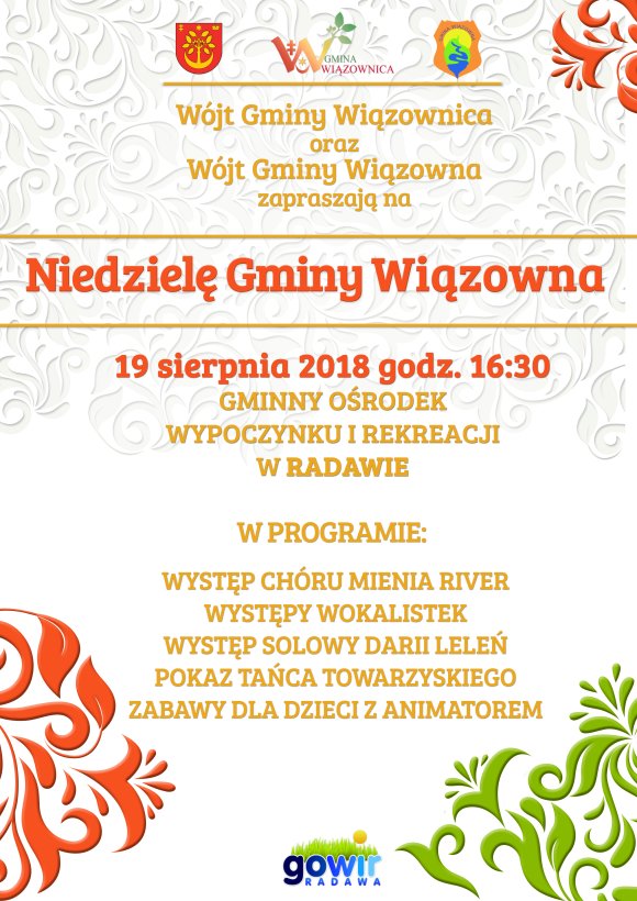 Niedziela Gminy Wiązownica w Radawie - plakat