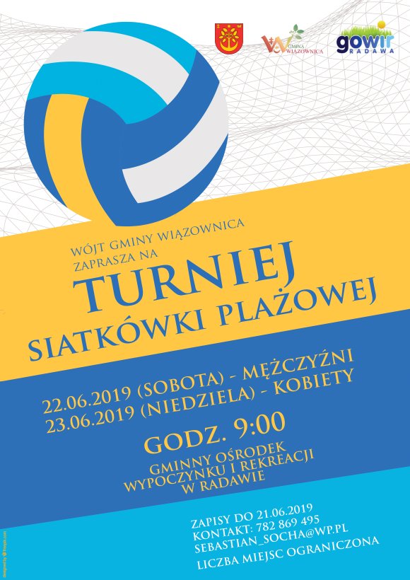 Turniej Siatkówki Plażowej - Radawa 2019 - plakat